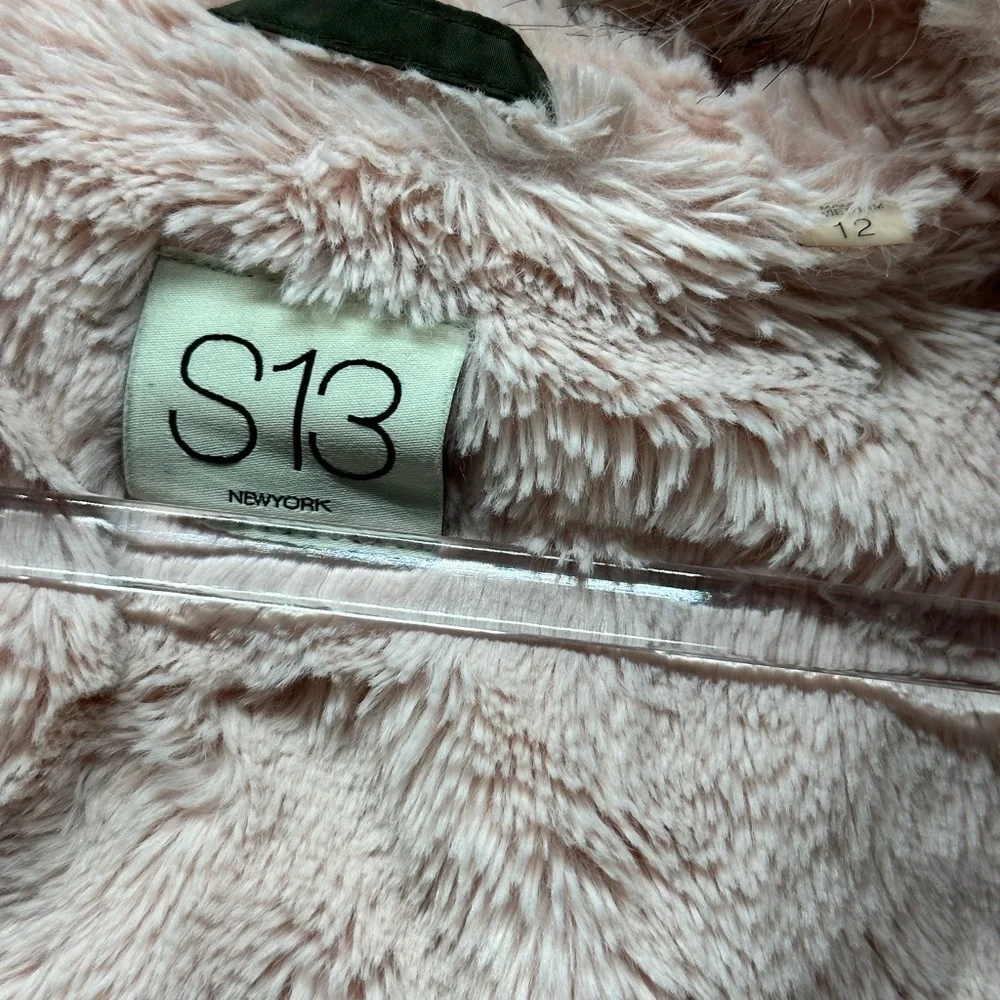 S13 Hooded Green Parka Size 12
